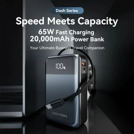 Vention Powerbank 20000mAh 65W FHYB0 Gris Vention Powerbank 20000mAh 65W FHYB0 Gris